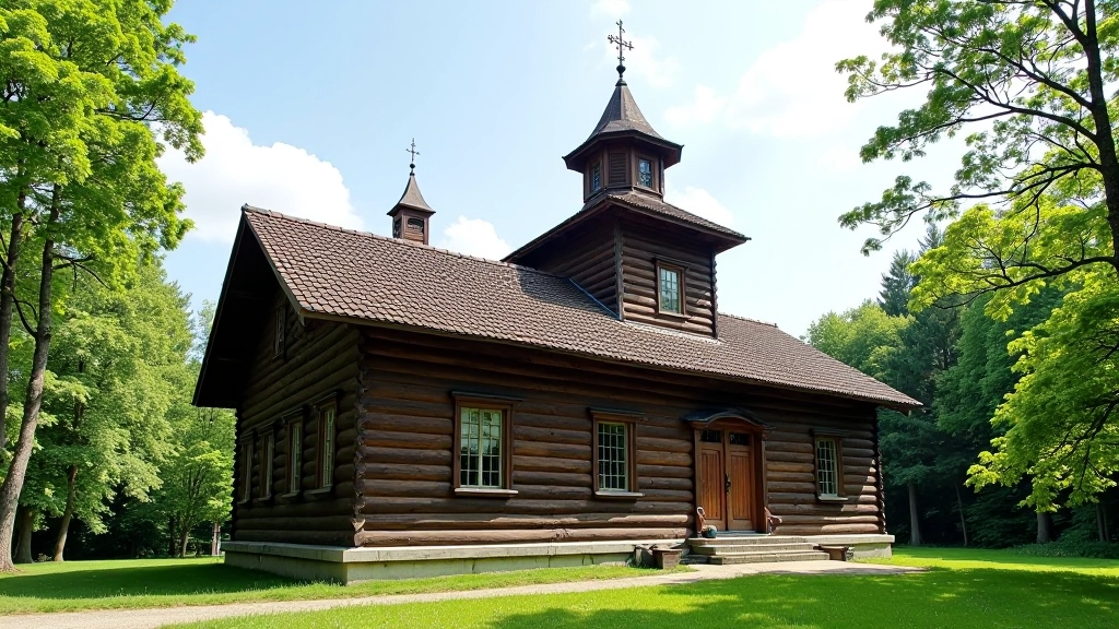 Apkārtējā kultūrvēstures objekta — vecas baznīcas vai tradicionālas Latvijas ēkas ar koka arhitektūru